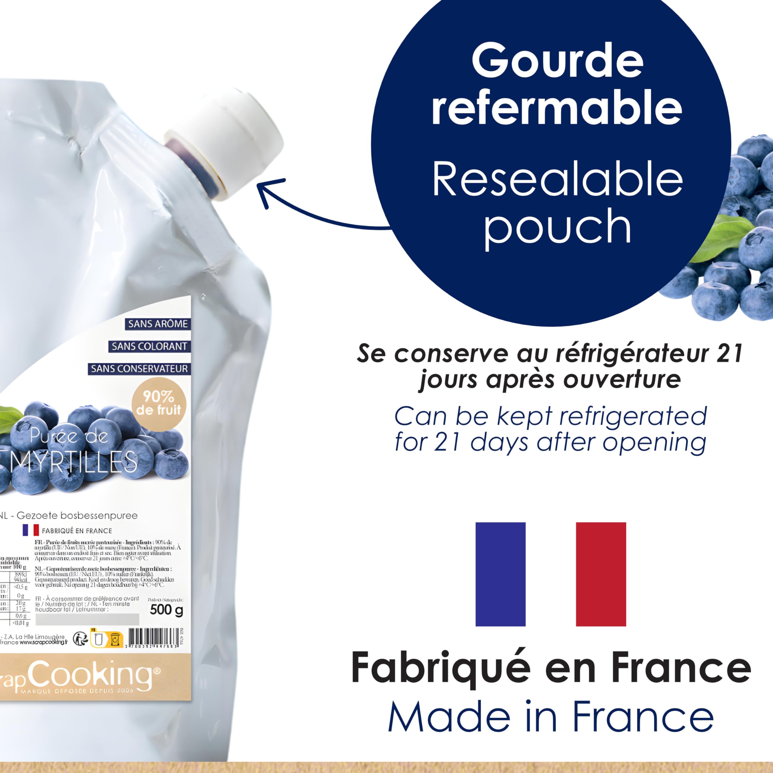 scrapcooking-ingr-dients-pur-e-myrtilles-500-g-fruit-90-gourde image 6
