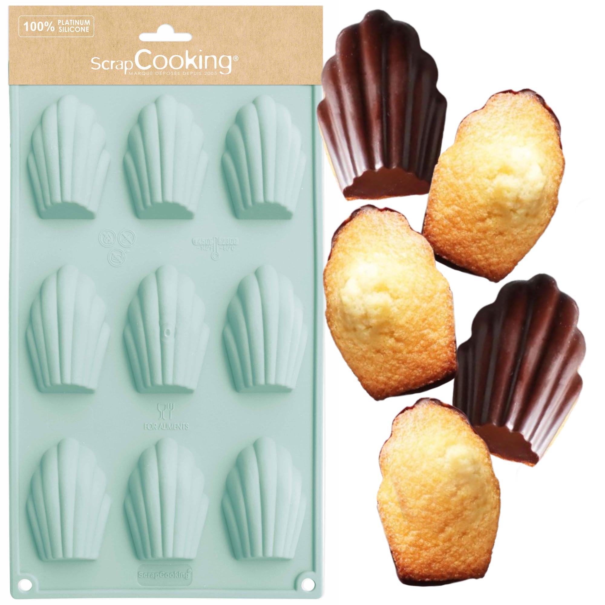 scrapcooking-moules-3115-moule-madeleines-silicone-9-vert image 1