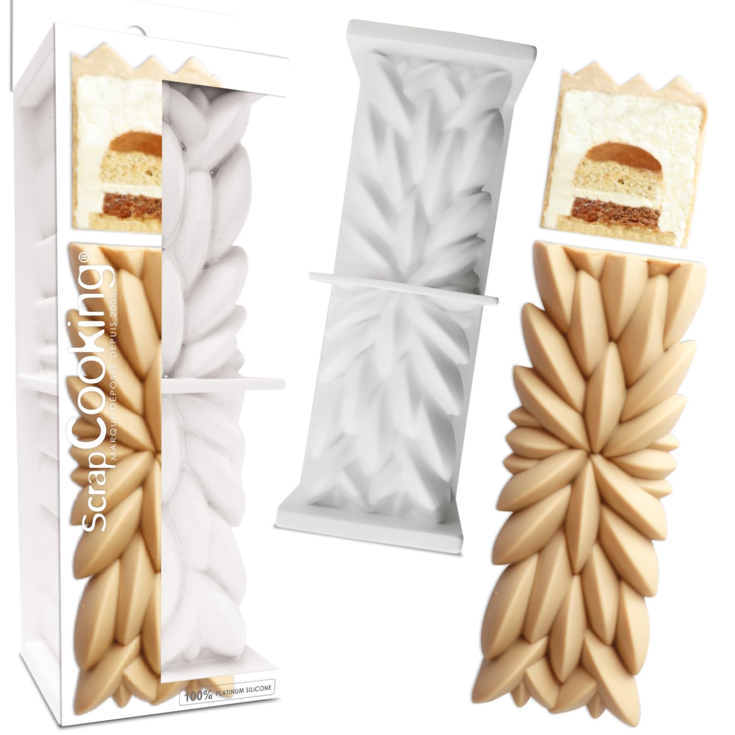 scrapcooking-moules-2893-moule-b-che-silicone-blanc-25-cm image 1