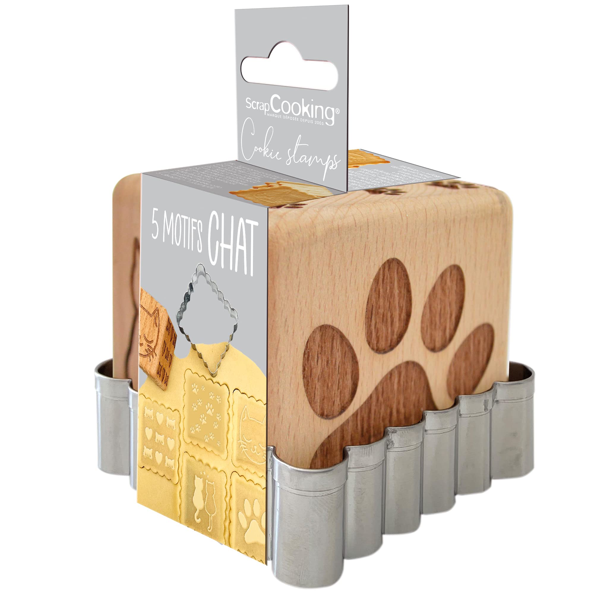 scrapcooking-tampon-bois-no-l-emporte-pi-ce-biscuits-5-motifs image 3