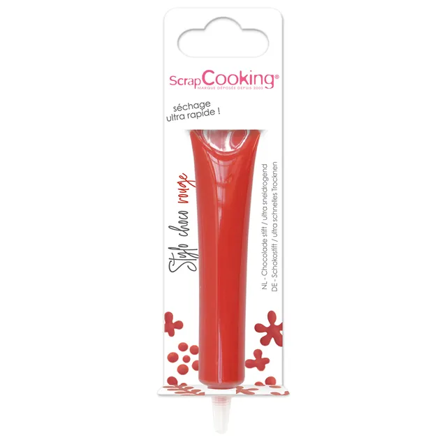 scrapcooking-d-corations-stylo-choco-rouge-25-g-6803-chocolat image 1